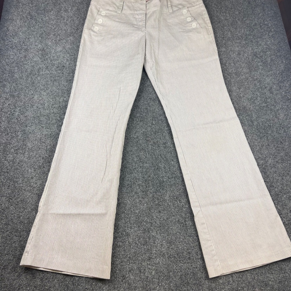 Joe Benbasset Pinstripe Sailor Pants Flare Leg Navy White Coastal Resort 11
